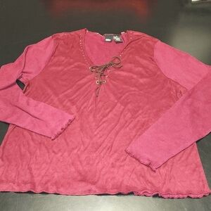 Vintage Y2K Mossimo Supply Co. Lace-up Top Sz XL